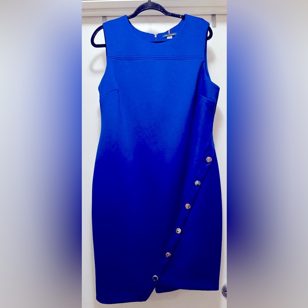 Used TOMMY HILFIGER Womens Sleeveless Above The Knee Cocktail Dress